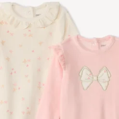 Lot de 2 dors-bien en velours fantaisie pour bébé fille