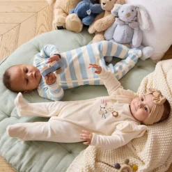 Lot de 2 dors-bien fantaisie en velours pour bébé fille avec ouvertures différentes selon l'âge
