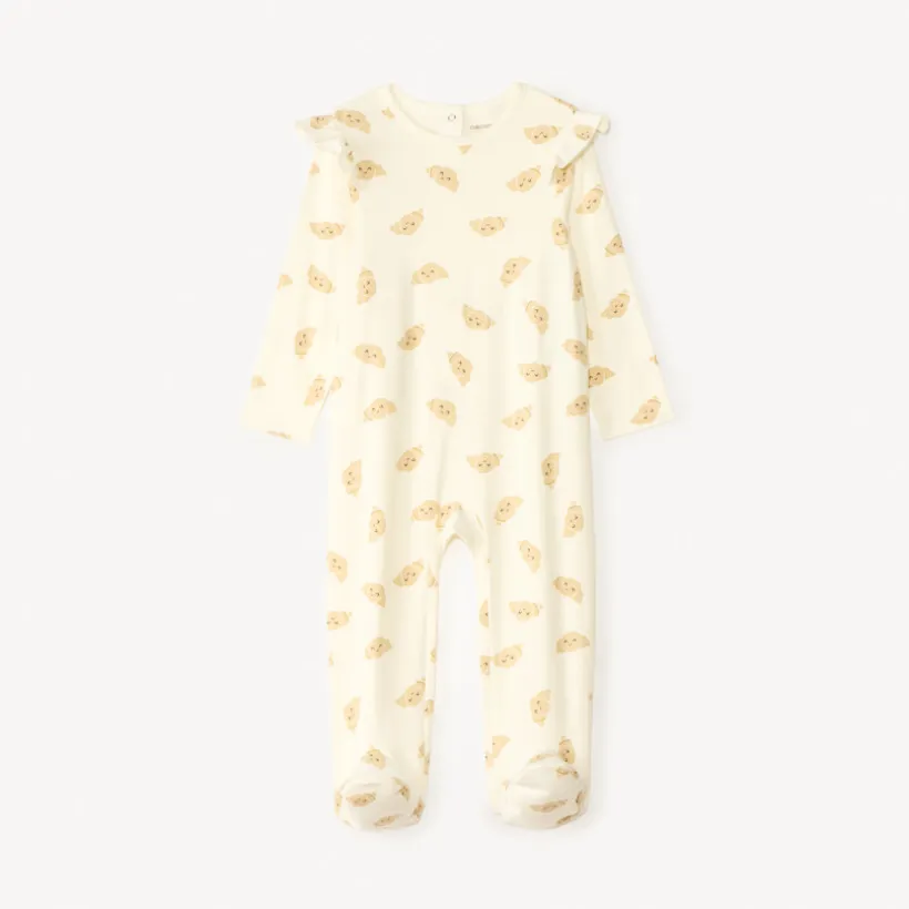 Lot de 2 dors-bien manches longues motifs croissants pour bébé fille