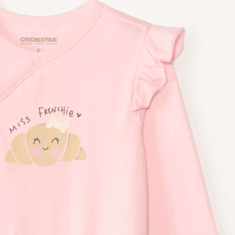 Lot de 2 dors-bien manches longues motifs croissants pour bébé fille