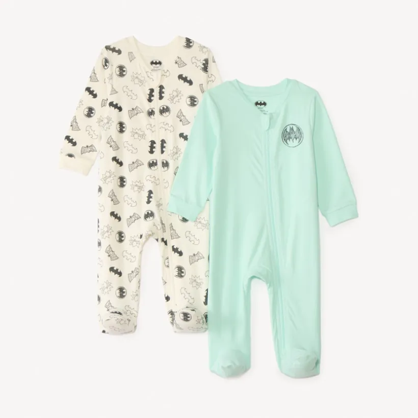 Lot de 2 dors-bien manches longues Batman Warner pour bébé garçon