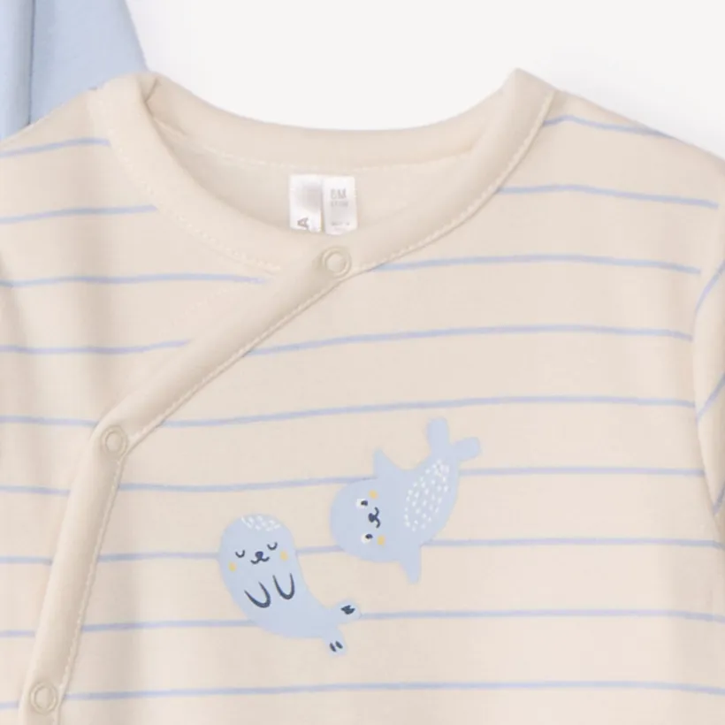 Lot de 3 dors-bien motifs banquise pour bébé garçon avec ouvertures différentes selon l'âge