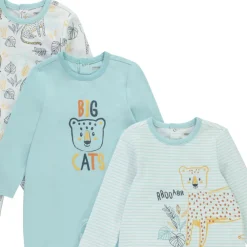 Lot de 3 dors-bien motifs félins pour bébé garçon (ouvertures différentes selon l'âge)