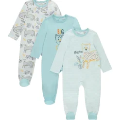 Lot de 3 dors-bien motifs félins pour bébé garçon (ouvertures différentes selon l'âge)