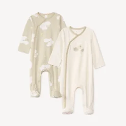 Lot de 2 dors-bien motifs moutons pour bébé avec ouvertures différentes selon l'âge
