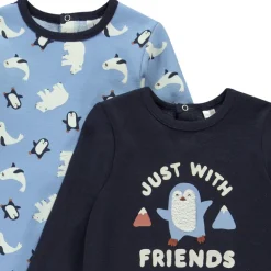 Lot de 2 dors-bien motifs Pingouin pour bébé garçon avec ouvertures différentes selon l'âge