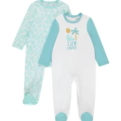 Lot de 2 dors-bien motifs vacances pour bébé garçon avec ouvertures différentes selon l'âge