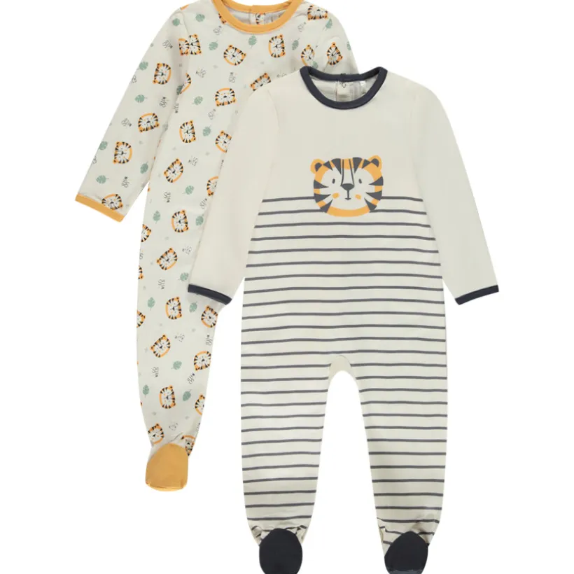 Lot de 2 dors-bien tigre pour bébé garçon avec ouvertures différentes selon l'âge