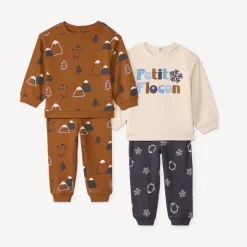 Lot de 2 ensembles de joggings molletonnés pour bébé garçon