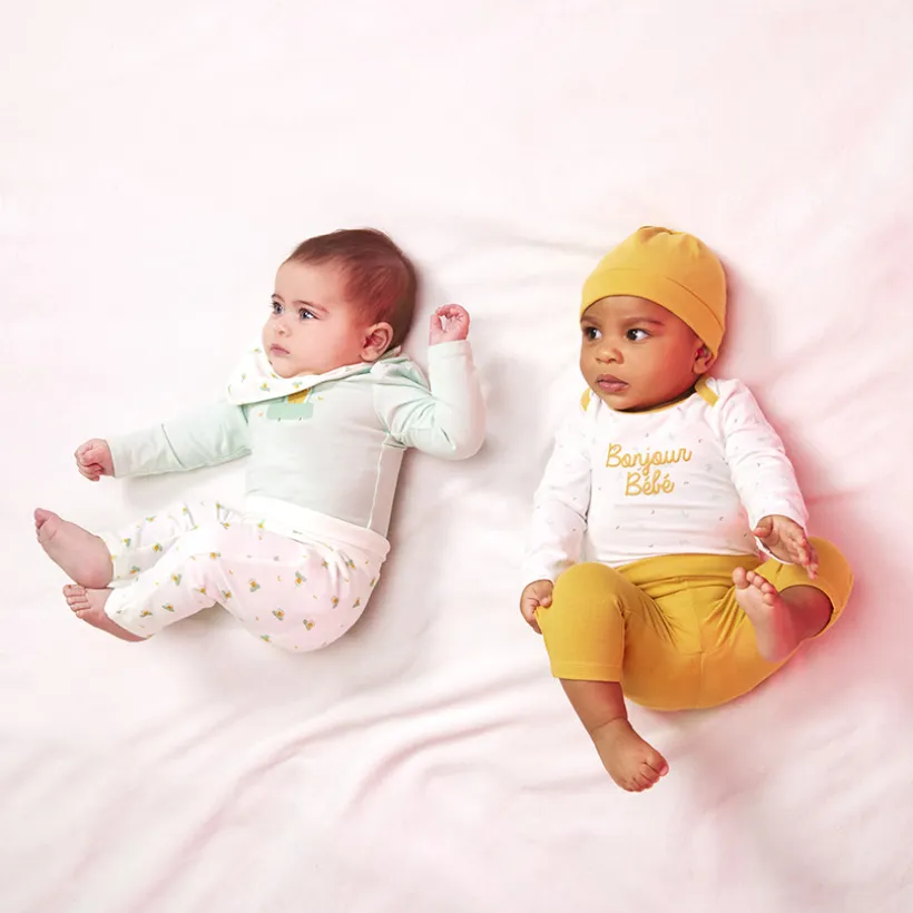 Lot de 2 ensembles 3 pièces en jersey pour bébé