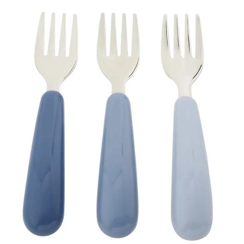 Lot de 3 fourchettes en métal Miamix bleu