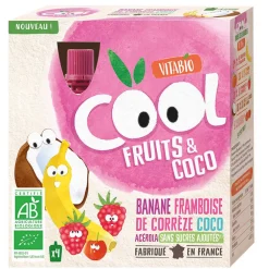 Lot de 4 gourdes Cool fruits et coco