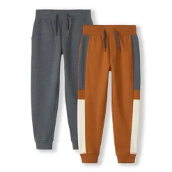 Lot de 2 joggings en molleton slub pour garçon
