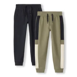 Lot de 2 joggings en molleton slub pour garçon