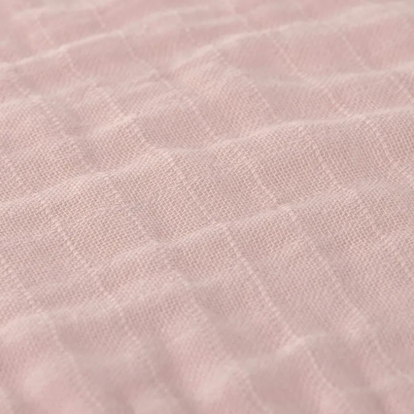 Lot de 3 langes en mousseline rouille/blanc/rose poudré