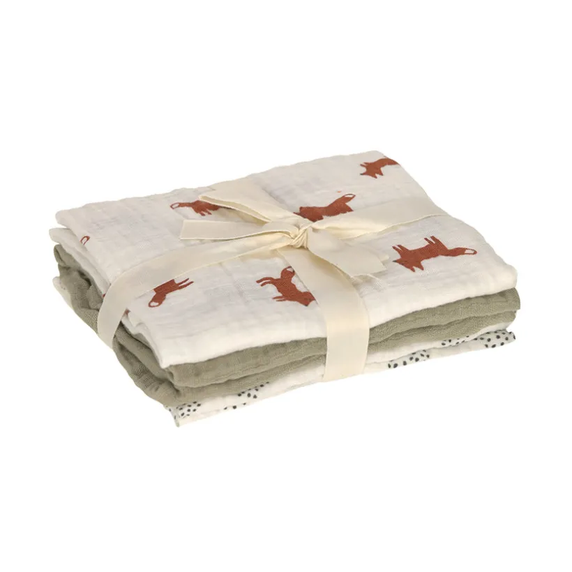 Lot de 3 langes Little Forest Renard