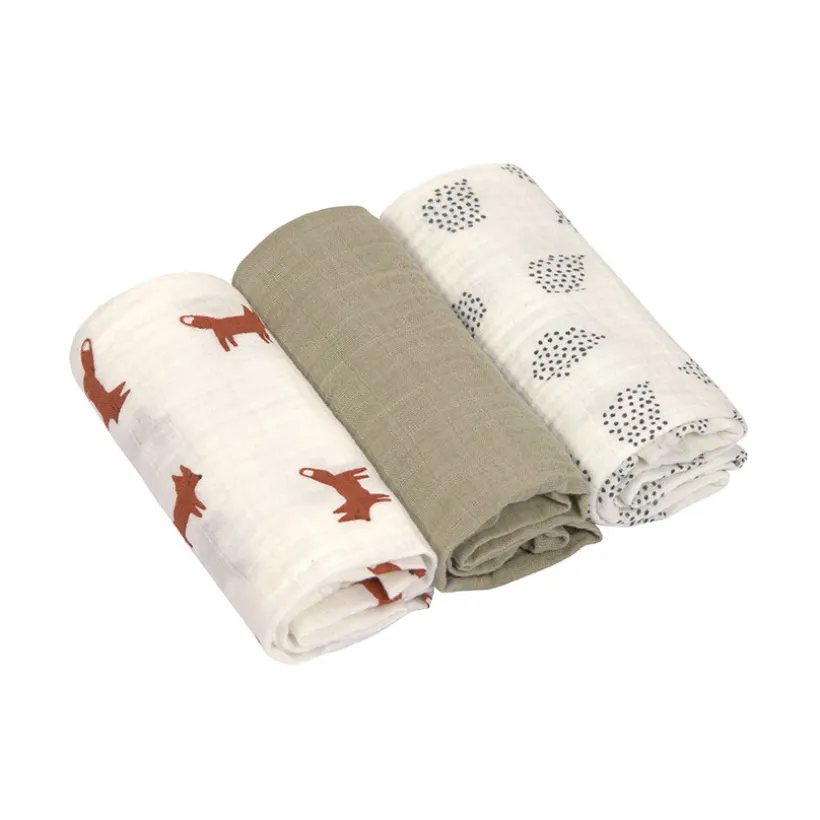 Lot de 3 langes Little Forest Renard