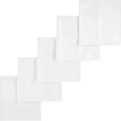 Lot de 5 langes unis blancs