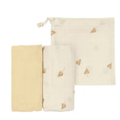 Lot de 2 langes 80x80cm Curry