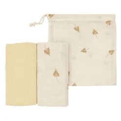 Lot de 2 langes 60x60cm Curry