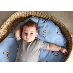 Lot de 3 langes 80 x 80 cm Happy Rascals Bleu ciel