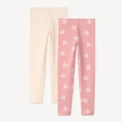 Lot de 2 leggings en jersey pour fille