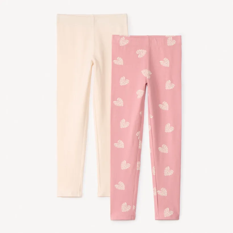 Lot de 2 leggings en jersey pour fille