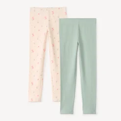 Lot de 2 leggings en jersey pour fille