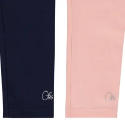Lot de 2 leggings unis avec foil print pour fille