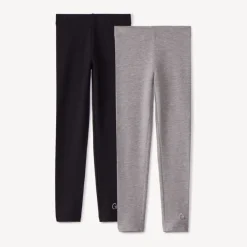 Lot de 2 leggings unis pour fille