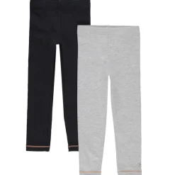 Lot de 2 leggings unis à surpiqûres pour filles