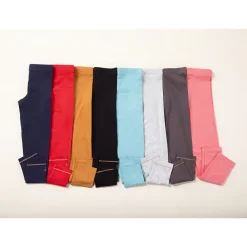 Lot de 2 leggings unis à surpiqûres pour filles