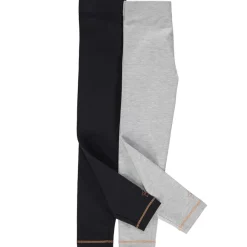 Lot de 2 leggings unis à surpiqûres pour filles