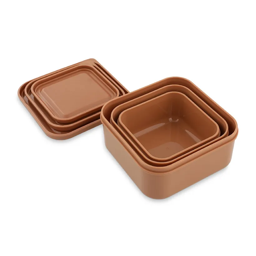 Lot de 3 lunchbox gigognes Mrs. Cat rose