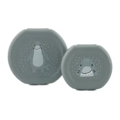 Lot de 2 lunchbox gigognes Mr. Shark gris