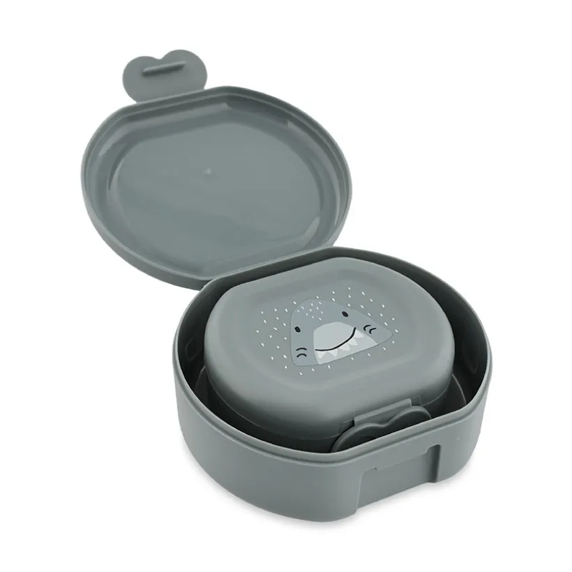 Lot de 2 lunchbox gigognes Mr. Shark gris