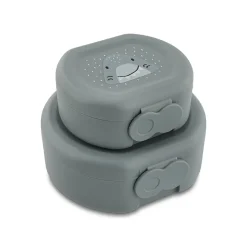 Lot de 2 lunchbox gigognes Mr. Shark gris