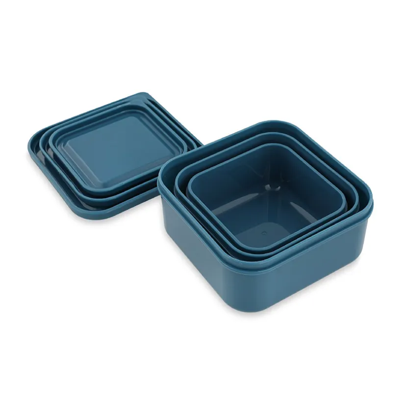 Lot de 3 lunchbox gigognes Mr. Triceratops bleu