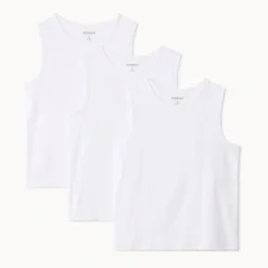 Lot de 3 maillots de corps débardeurs unis pour garçon