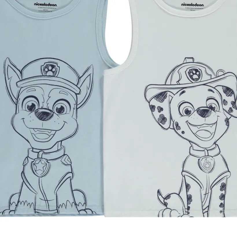 Lot de 2 maillots de corps débardeurs Pat'Patrouille pour garçon
