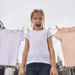 Lot de 3 maillots de corps manches courtes en jersey pour fille