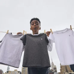 Lot de 3 maillots de corps manches courtes unis pour garçon
