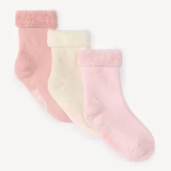 Lot de 3 paires de chaussettes antidérapantes pour bébé fille
