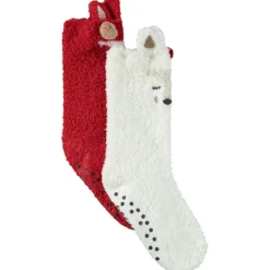 Lot de 2 paires de chaussettes antidérapantes biche pour fille