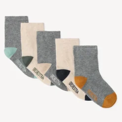 Lot de 5 paires de chaussettes bicolores pour garçon