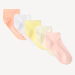 Lot de 5 paires de chaussettes courtes unies pour bébé fille