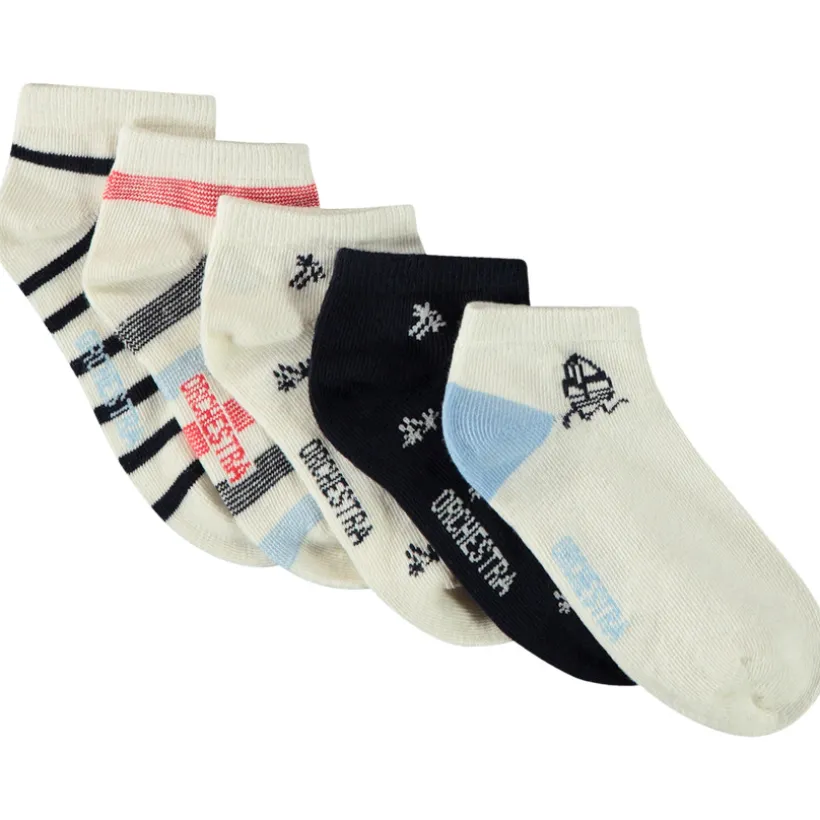 Lot de 5 paires de chaussettes courtes fantaisie pour garçon