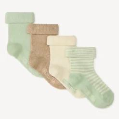 Lot de 4 paires de chaussettes en tricot pour bébé garçon