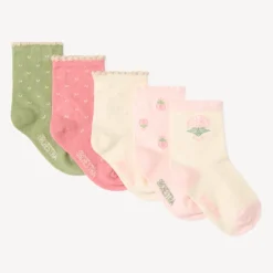 Lot de 5 paires de chaussettes fantaisie pour bébé fille