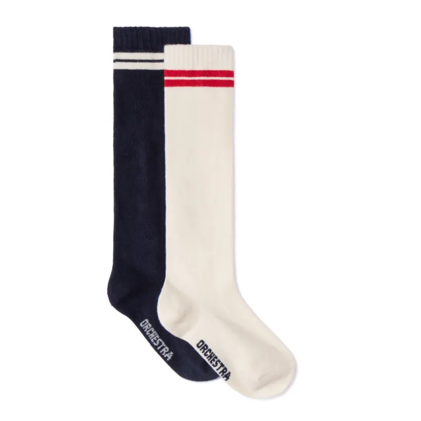 Lot de 2 paires de chaussettes hautes pour fille